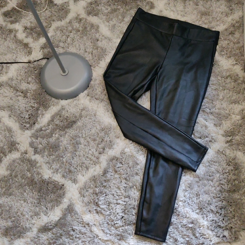 Loft pleather black pants